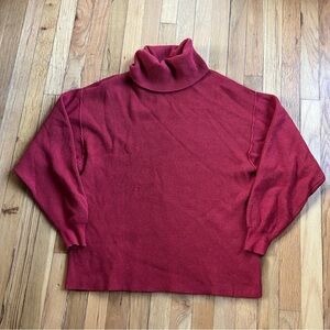 Free people red turtleneck sweater